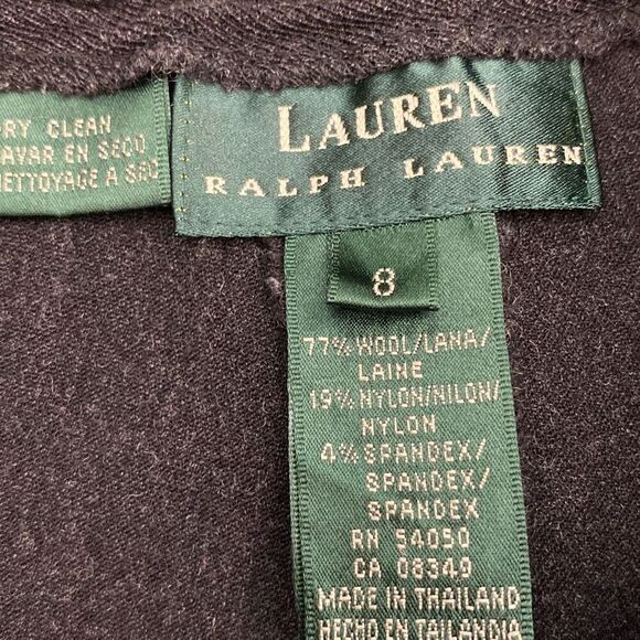 Lauren Ralph Lauren Women's Gray Wool Blend Flat Front Dress Pants Size 8 - Picture 9 of 9